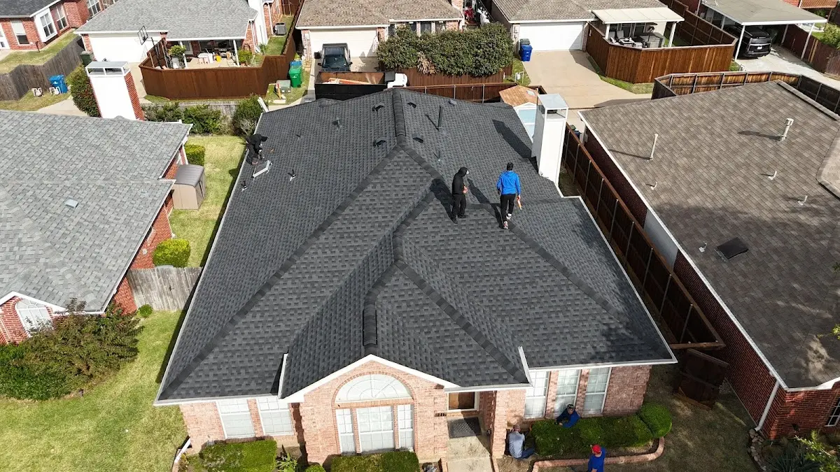 Slate & Tile Roof Repair work in progress on a Wilmington Manor property